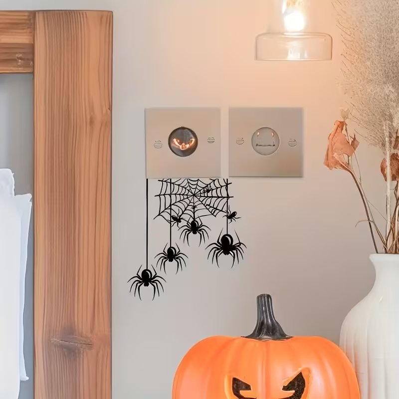 Interior Design Web Free - 1pc Halloween Spider Switch Sticker -