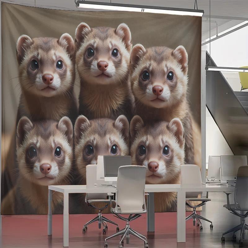 Cute Ferret Group Tapestry Wal - огляд і ціна Interior Design Ideas