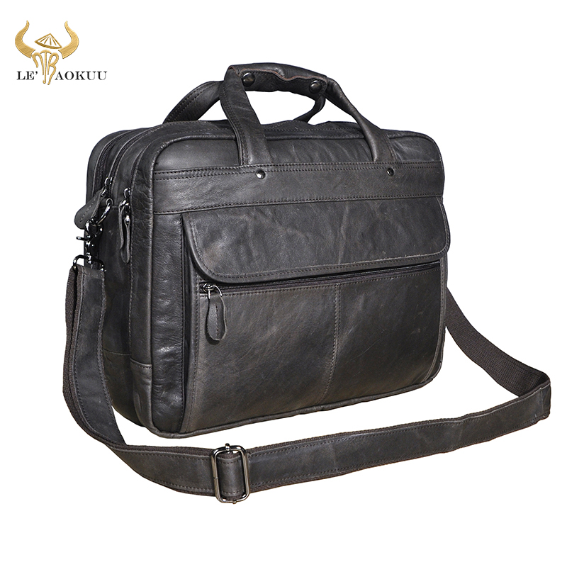 Men Genuine Leather Retro Gray - огляд і ціна Interior Design Portfolio